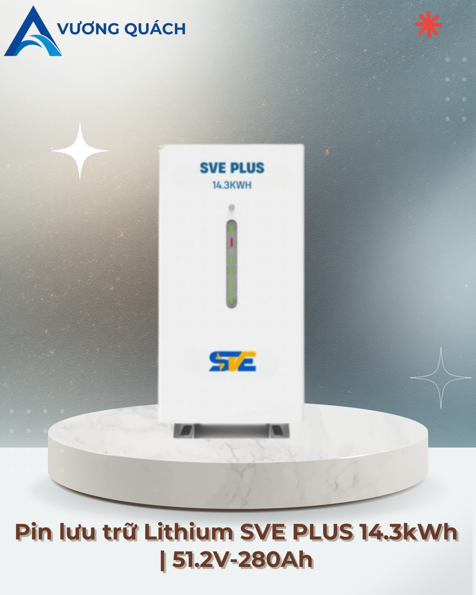  Pin lưu trữ Lithium SVE PLUS 14.3kWh | 51.2V-280Ah 