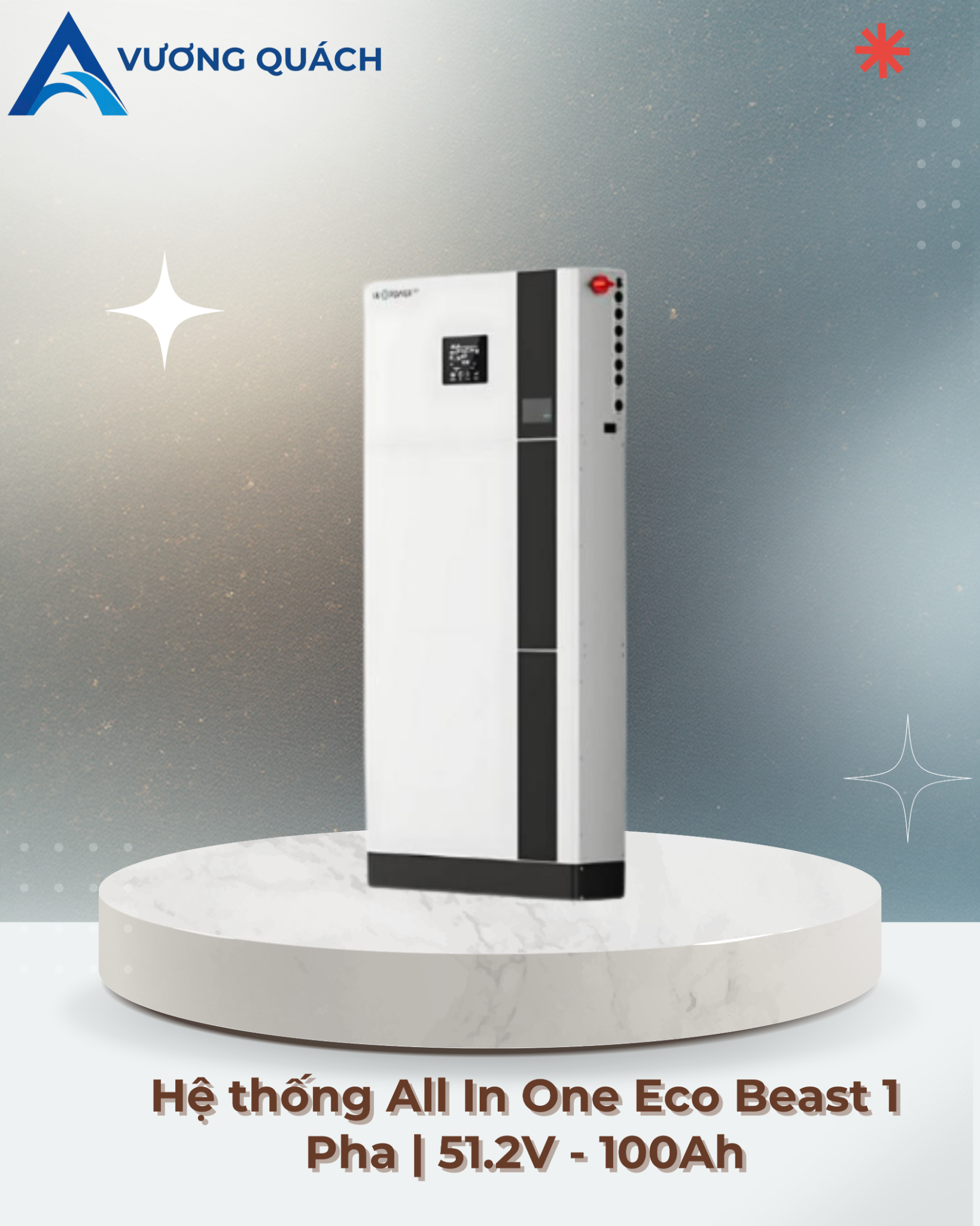 Hệ thống All In One Eco Beast 1 Pha | 51.2V - 100Ah