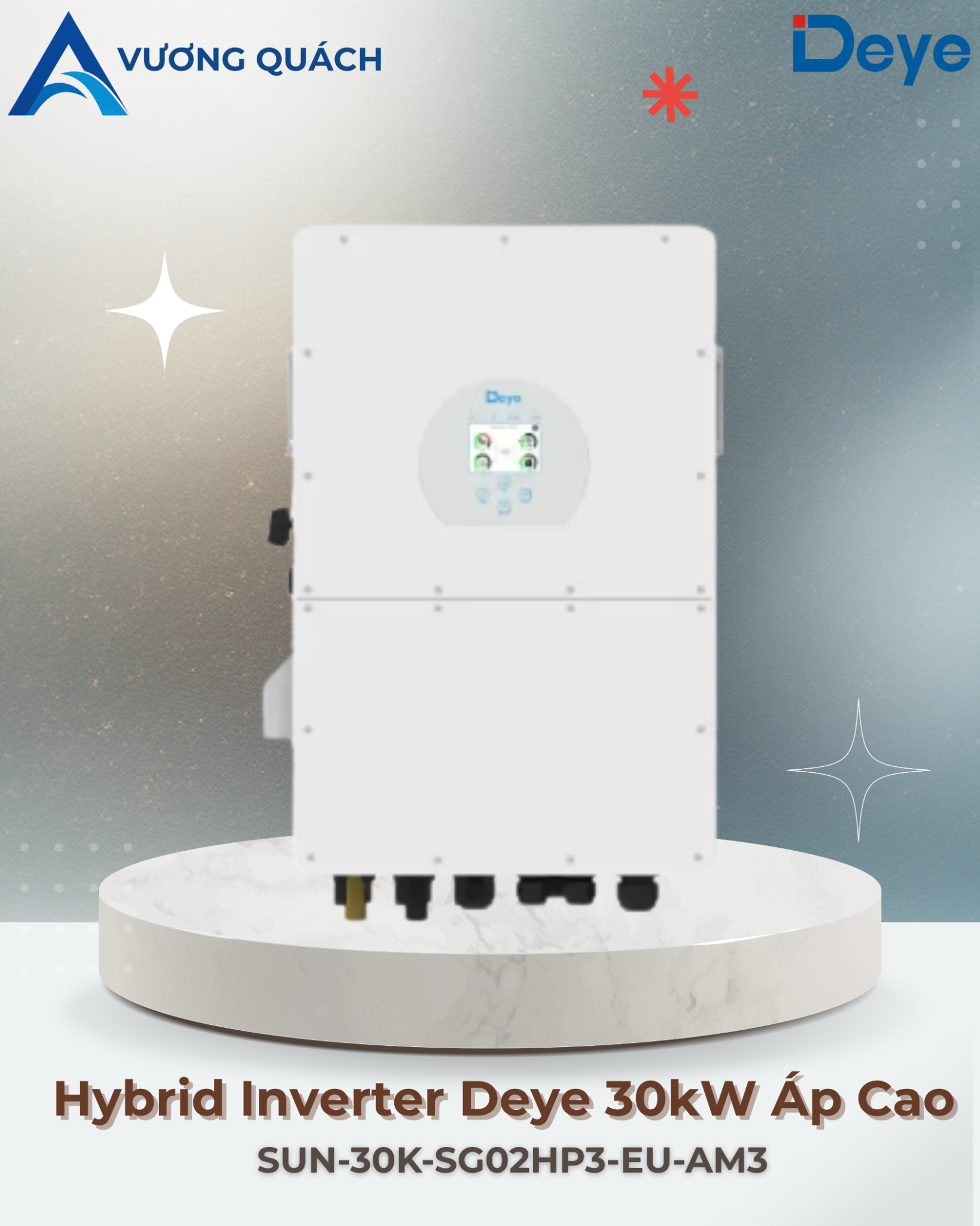 Hybrid Inverter Deye 30kW Áp Cao