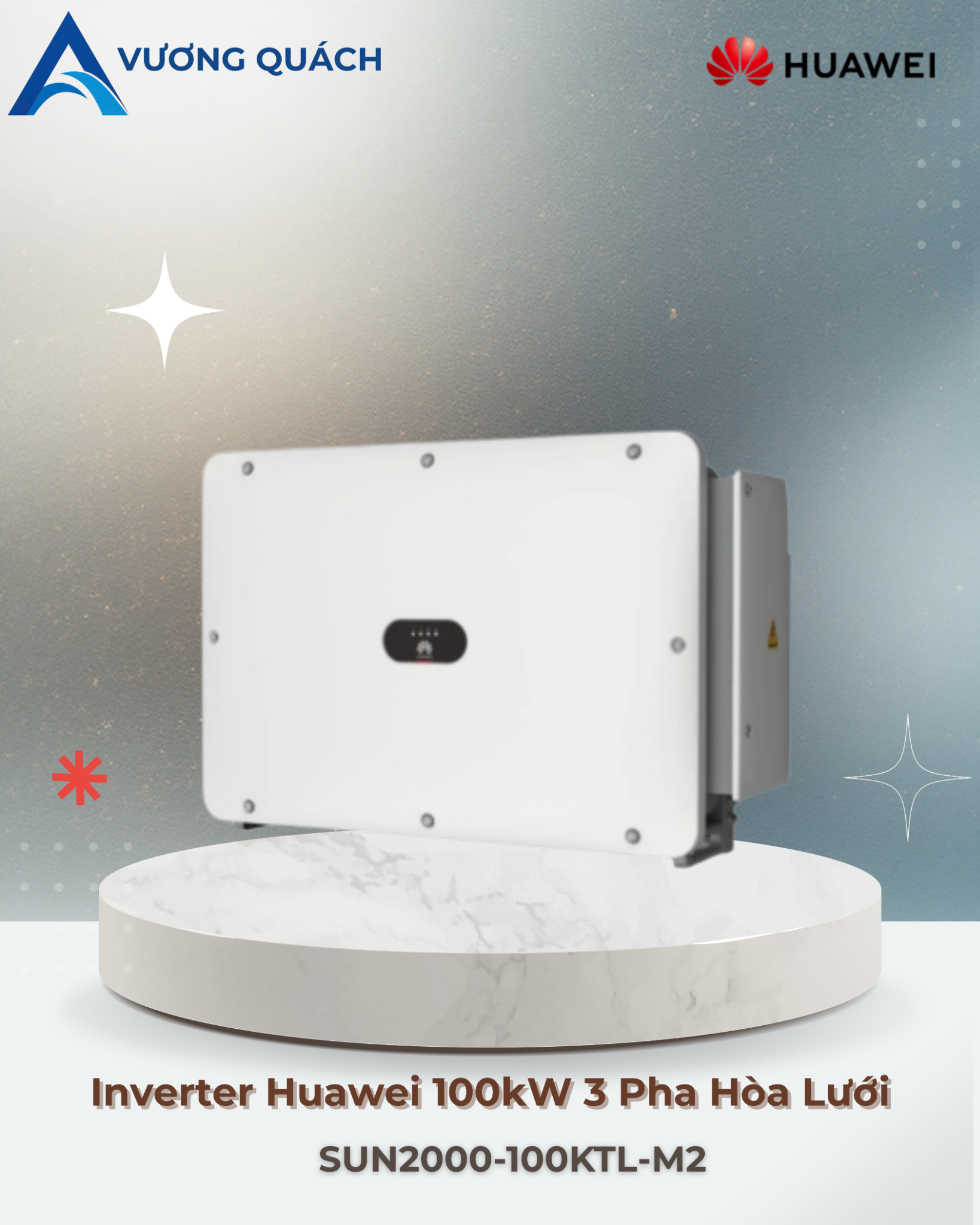  Inverter Huawei 100kW 3 Pha Hòa Lưới | SUN2000-100KTL-M2 