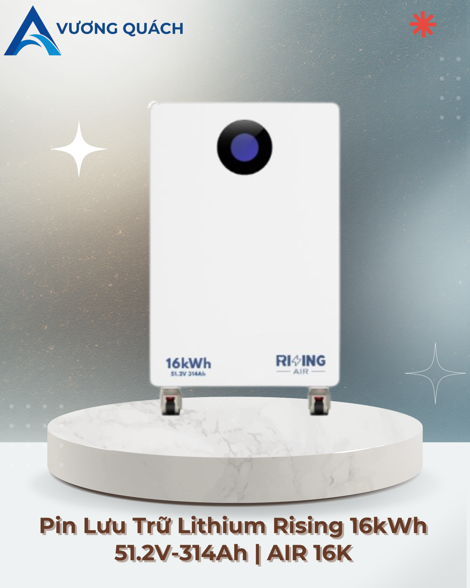  Pin Lưu Trữ Lithium Rising 16kWh 51.2V-314Ah | AIR 16K 