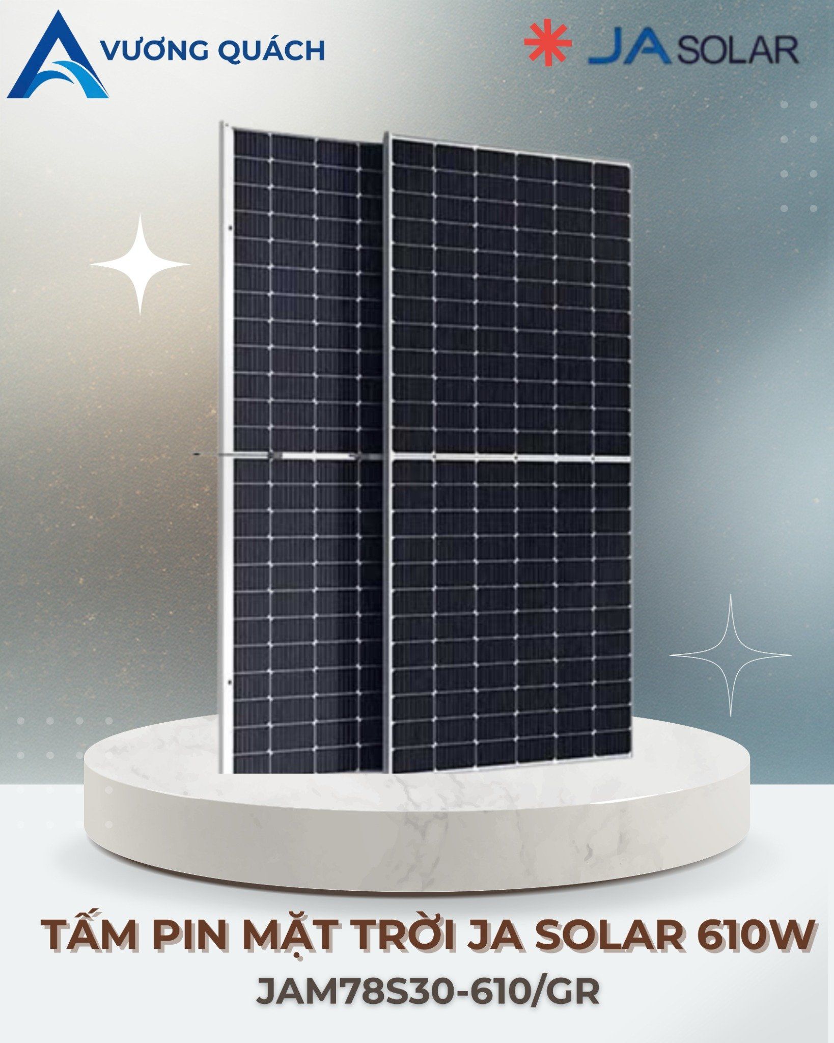  TẤM PIN MẶT TRỜI JA SOLAR 610W 