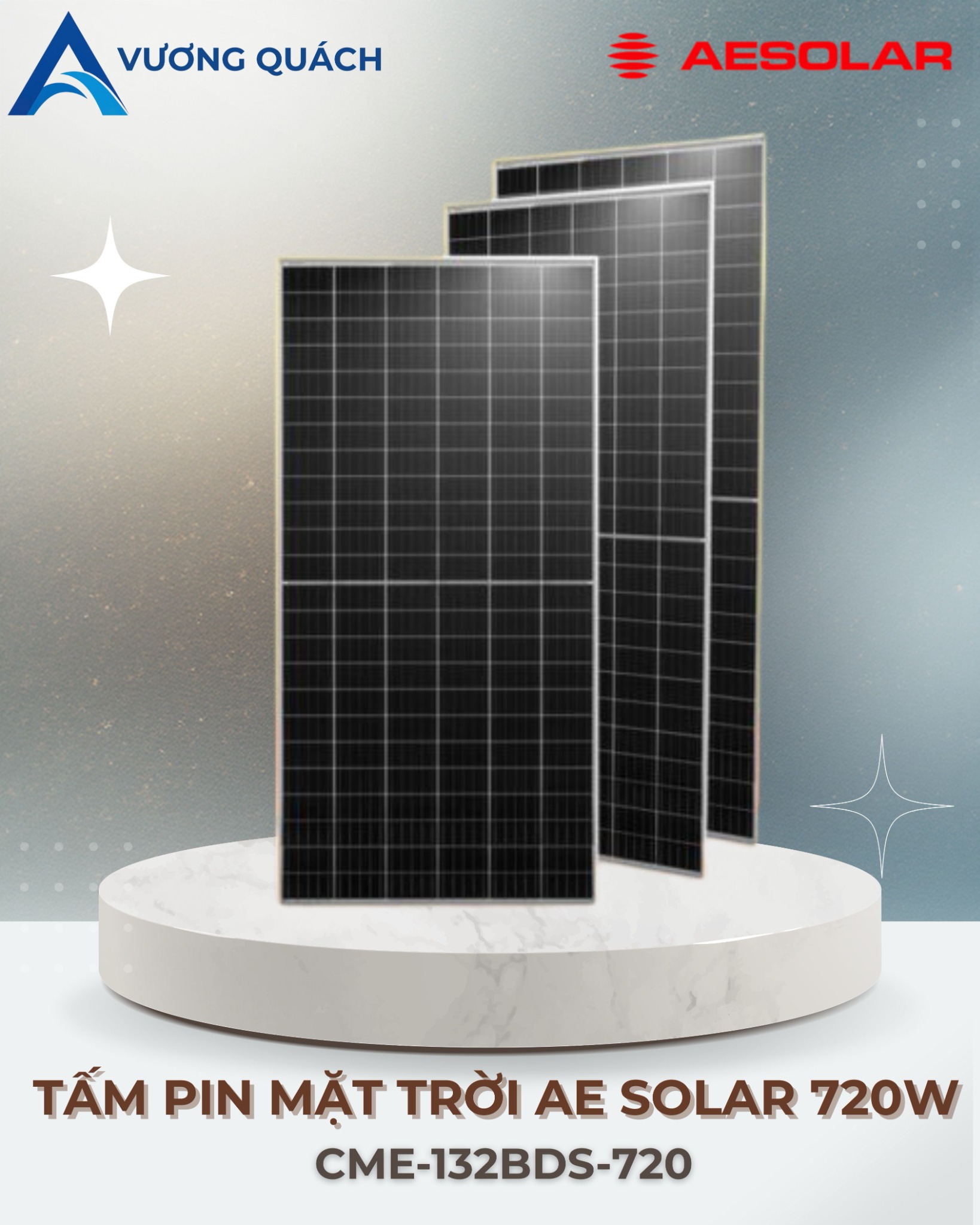 TẤM PIN MẶT TRỜI AE SOLAR 720W
