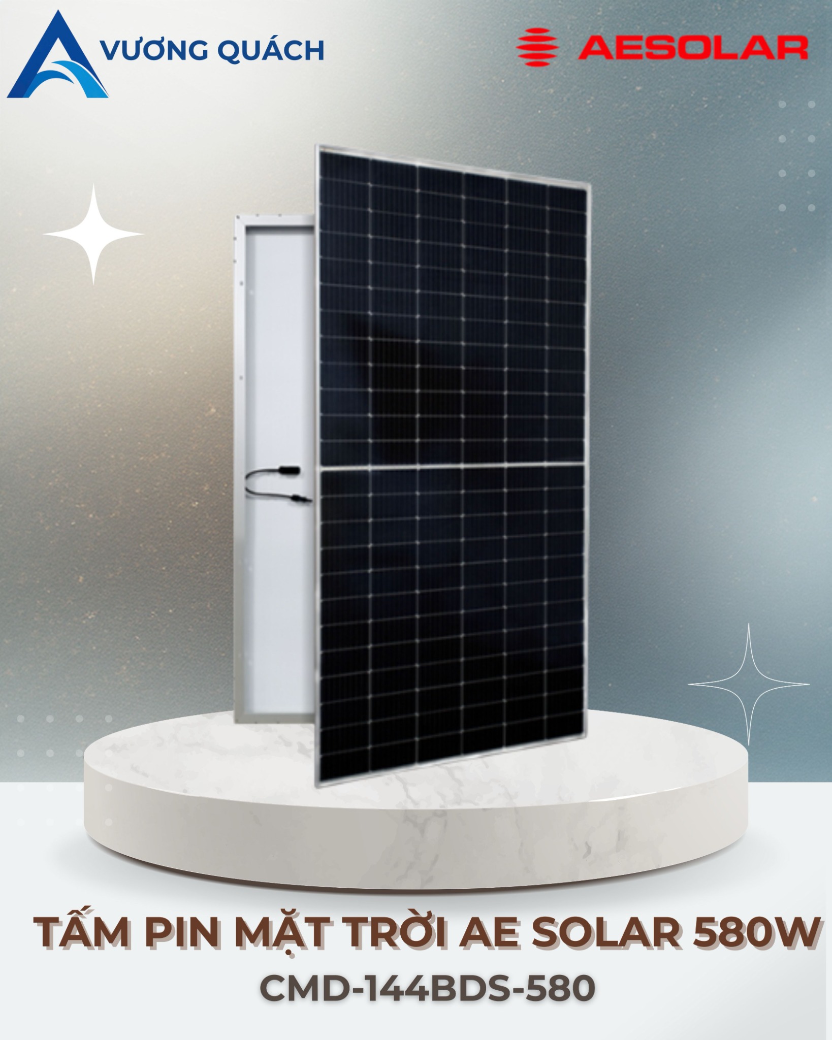TẤM PIN MẶT TRỜI AE SOLAR 580W