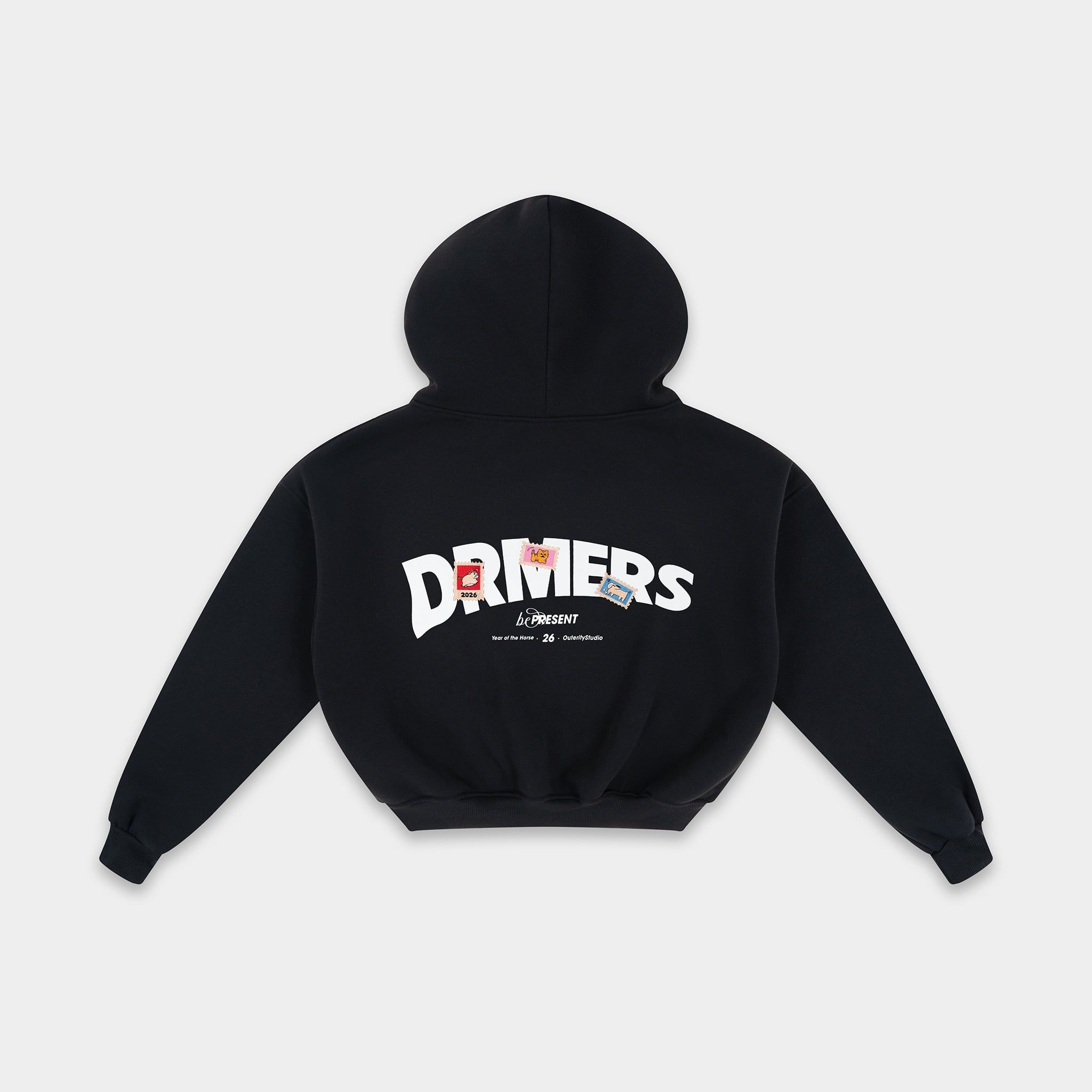 [COLLECTION TẾT] Hoodie Zip Outerity Signature 26 Form Boxy Nỉ Bông Dày Dặn Nam Nữ Unisex / DREAM HORSE COLLECTION 2026 