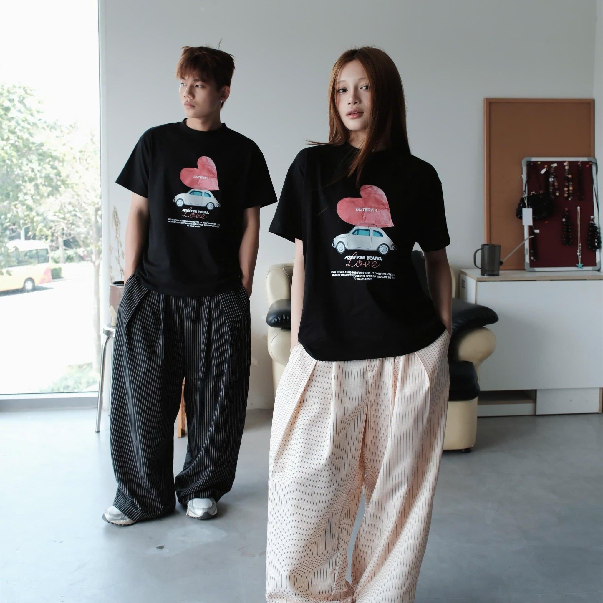  Áo Thun Form Regular Fit Outerity Carluv Premium Cotton 250gsm Unisex Nam Nữ Localbrand 