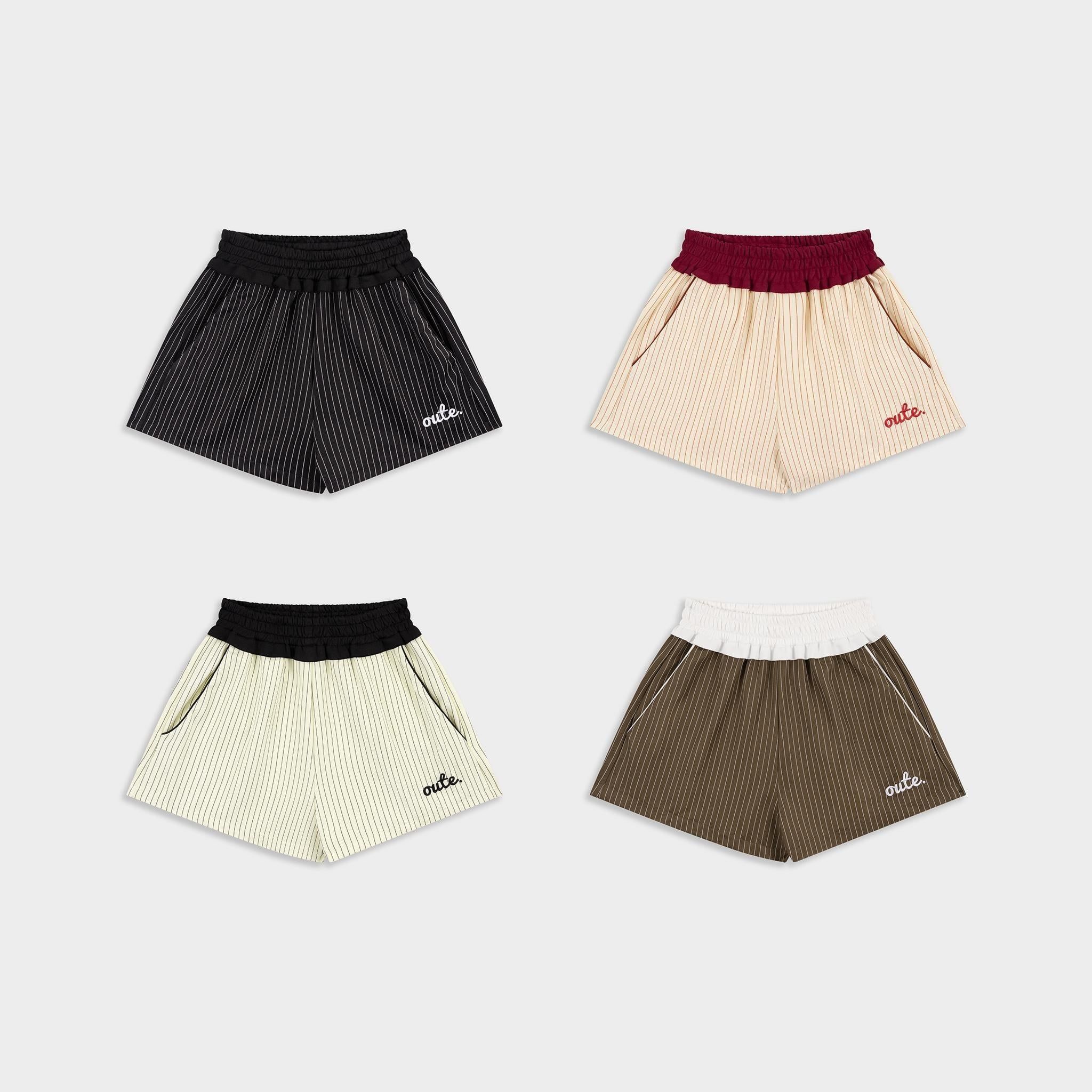  Quần Short Kẻ Sọc Nữ Kate Phối Lưng Outerity Peachy 