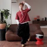  [COLLECTION TẾT] Áo Sơ Mi Tay Lỡ Kẻ Sọc Outerity Afterglow Nam Nữ Unisex / DREAM HORSE COLLECTION 2026 