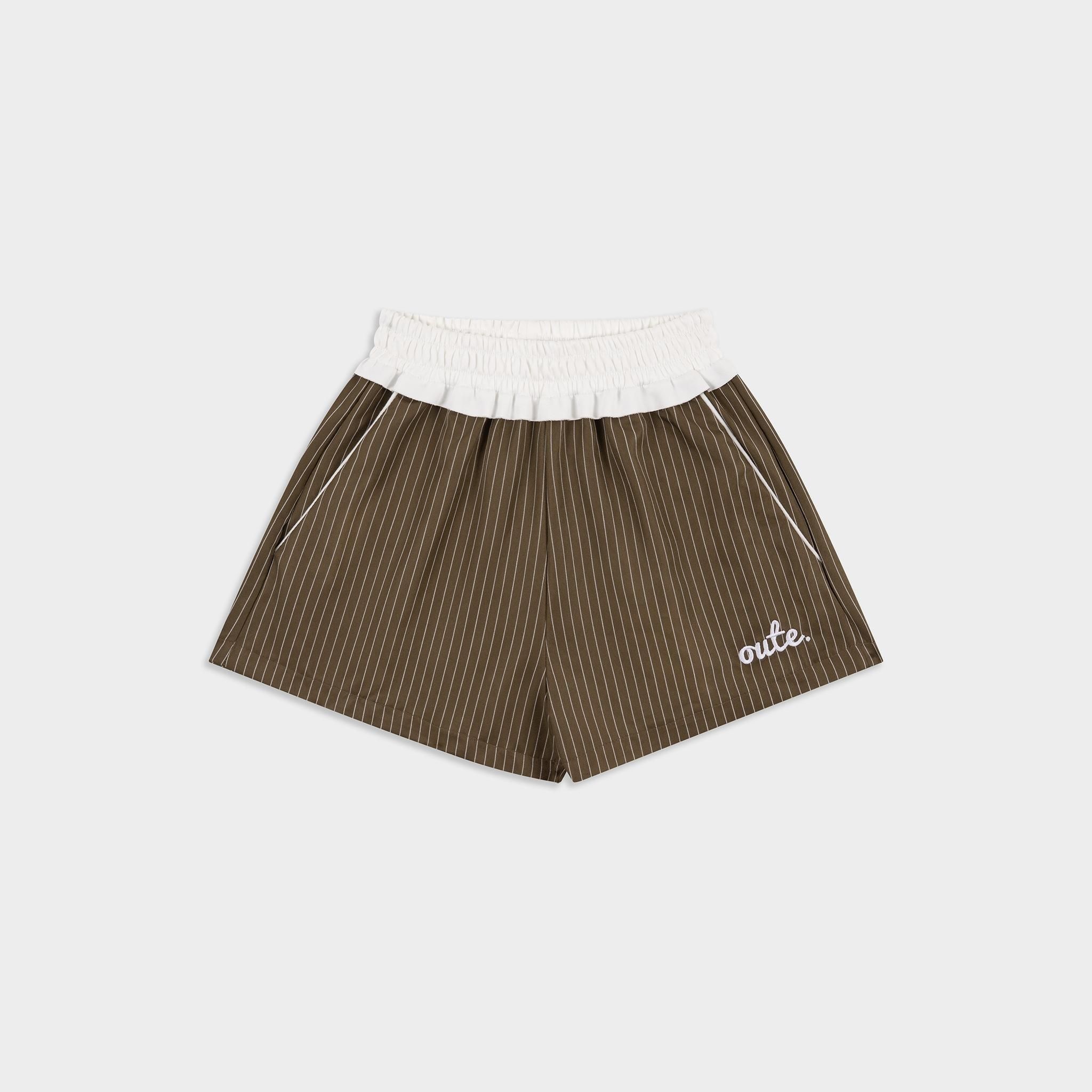  Quần Short Kẻ Sọc Nữ Kate Phối Lưng Outerity Peachy 