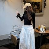  Áo Thun Nữ Dài Tay Ôm Body Outerity Long Slim Tee Basic Cotton Co Giãn Mềm Mịn 