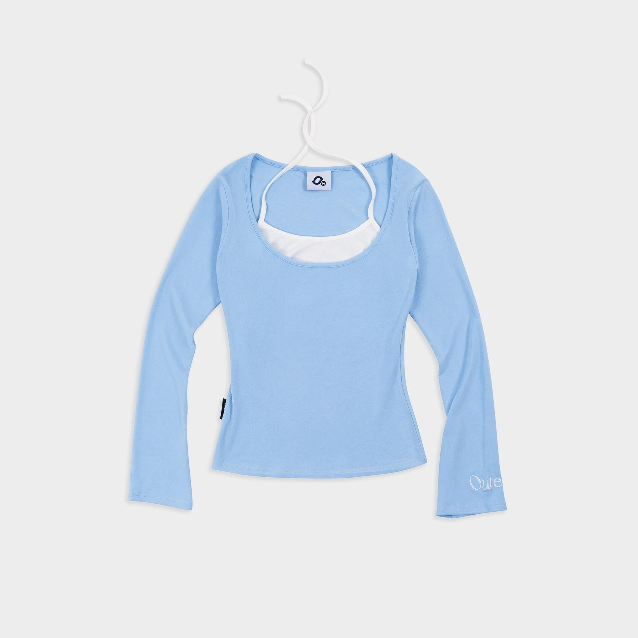  Áo Thun Nữ Dài Tay Ôm Body Phối Bra Outerity VITC Borib Cotton 