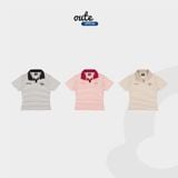  Áo Polo Baby Tee Kẻ Ngang Outerity Sera Ôm Dáng Nữ 