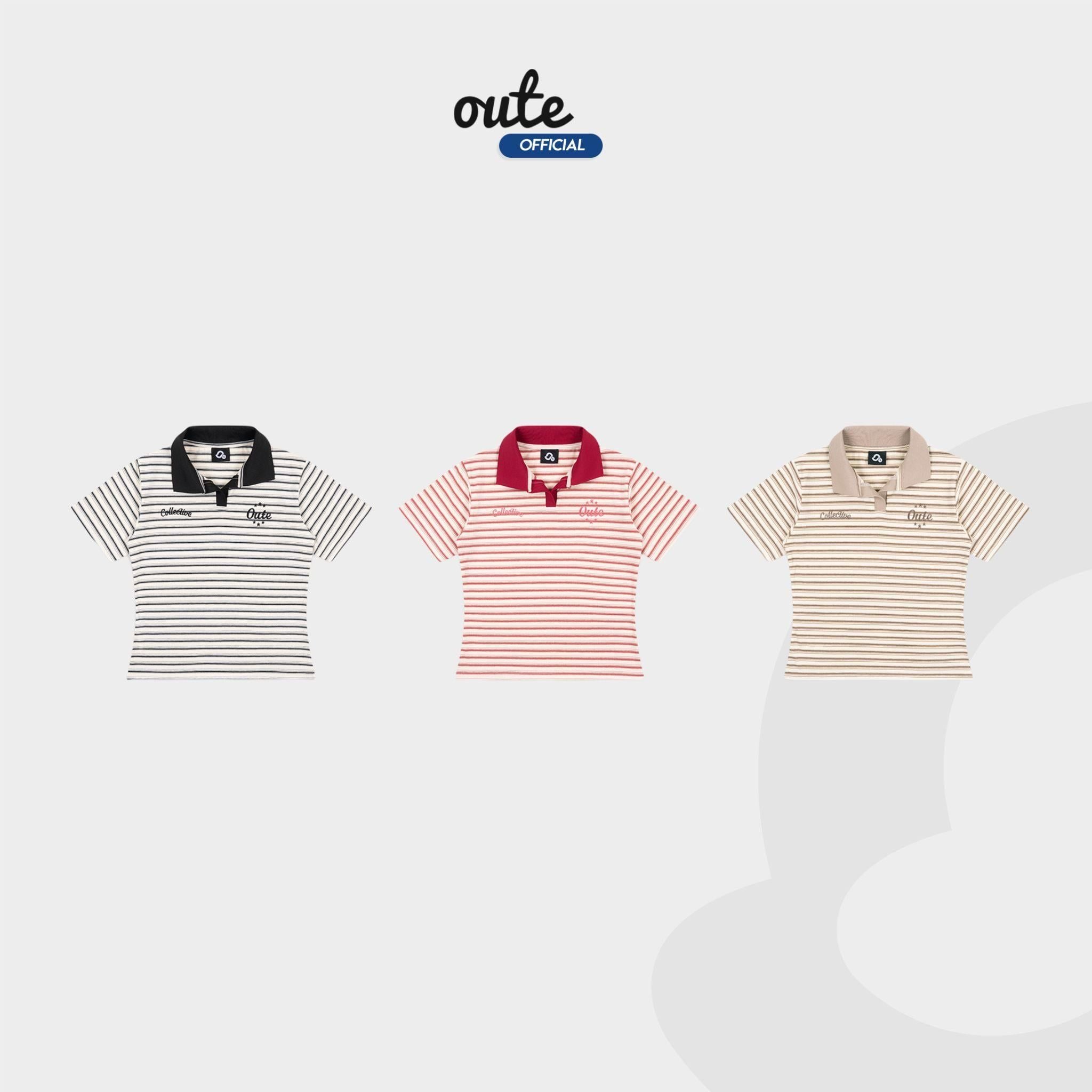  Áo Polo Baby Tee Kẻ Ngang Outerity Sera Ôm Dáng Nữ 