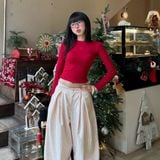  Áo Thun Nữ Dài Tay Ôm Body Outerity Long Slim Tee Basic Cotton Co Giãn Mềm Mịn 