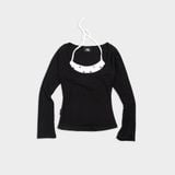  Áo Thun Nữ Dài Tay Ôm Body Phối Bra Outerity VITC Borib Cotton 