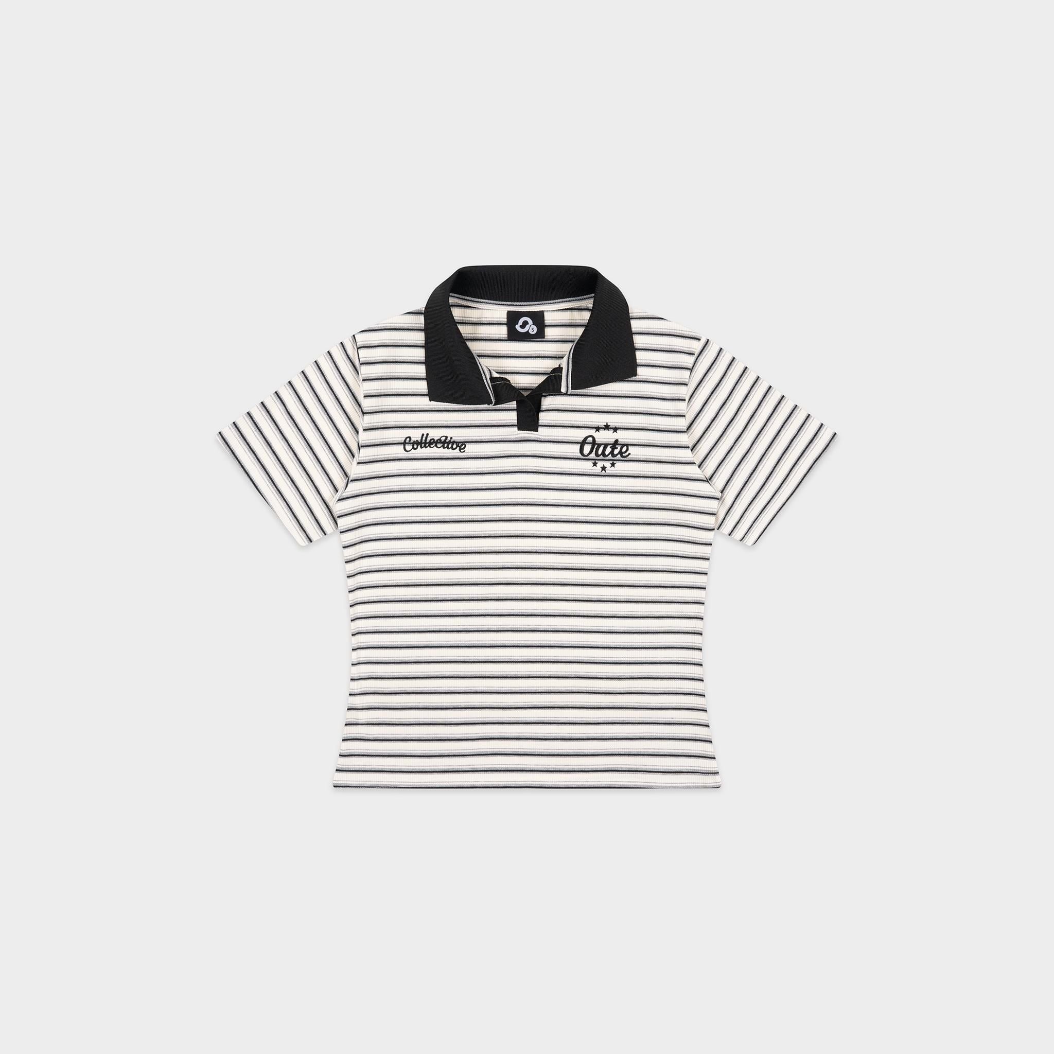  Áo Polo Baby Tee Kẻ Ngang Outerity Sera Ôm Dáng Nữ 