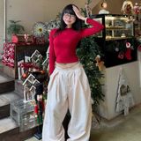  Áo Thun Nữ Dài Tay Ôm Body Outerity Long Slim Tee Basic Cotton Co Giãn Mềm Mịn 