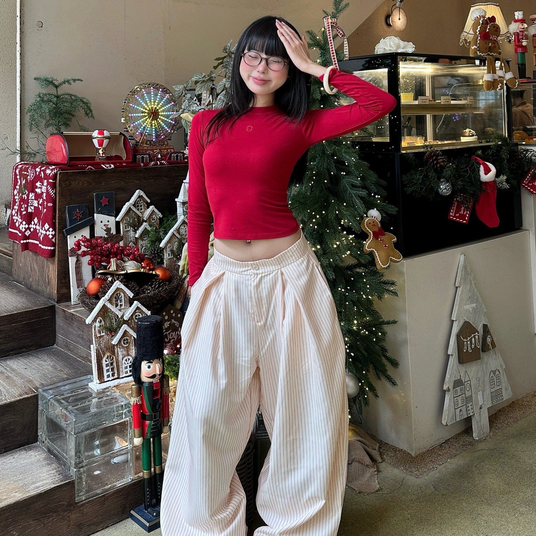  Áo Thun Nữ Dài Tay Ôm Body Outerity Long Slim Tee Basic Cotton Co Giãn Mềm Mịn 