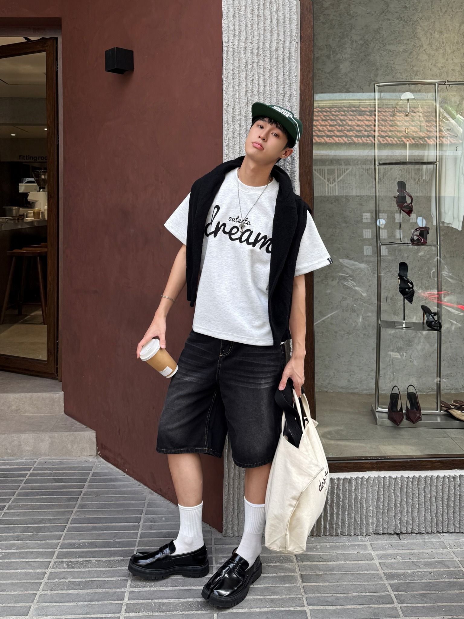  Áo Thun Form Boxy Outerity Dream Nỉ Hai Da 