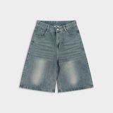  Quần Jean Lửng Outerity Denim Wash Ống Rộng 