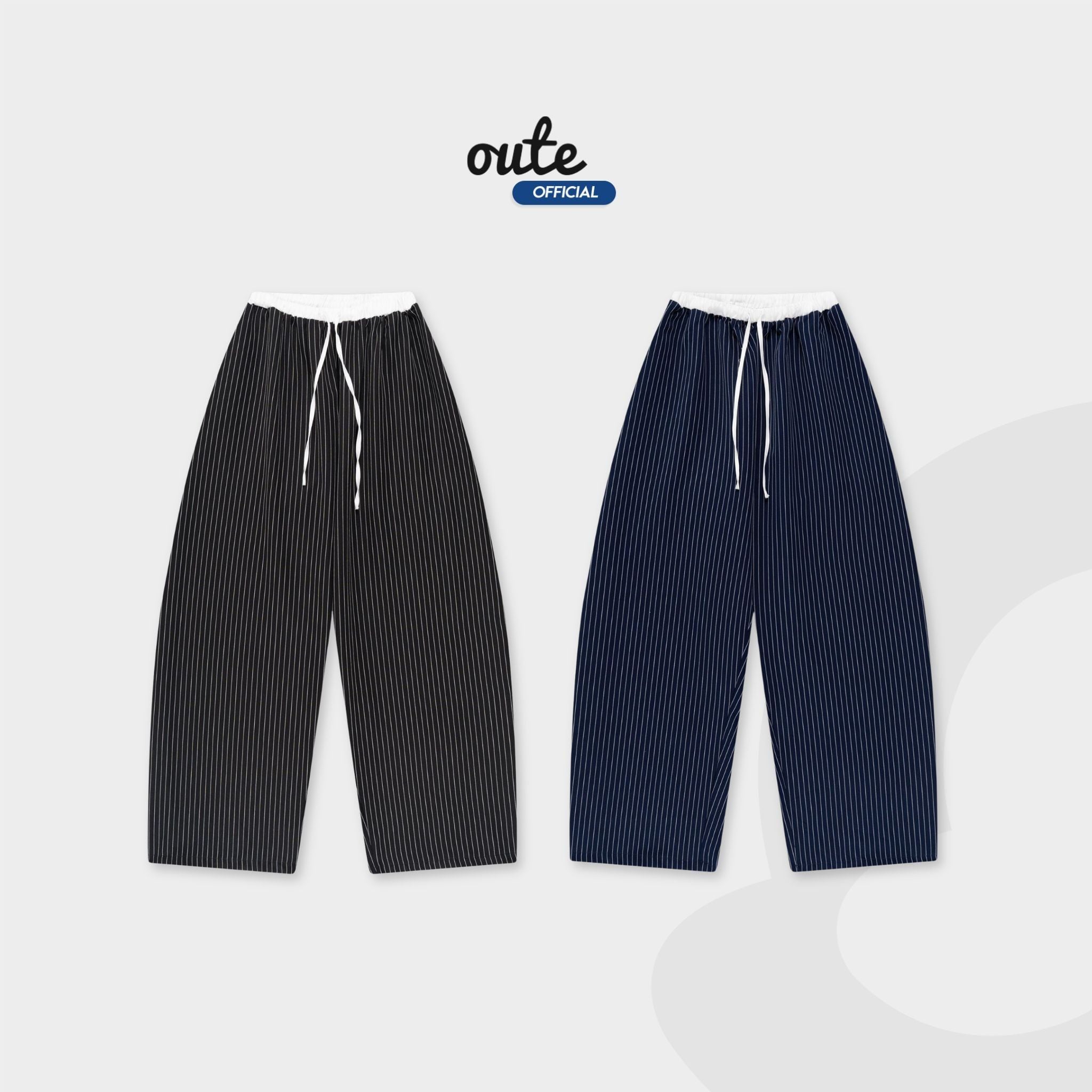  Quần Dài Kẻ Sọc Ống Rộng Phối Lưng Outerity Striped V2 