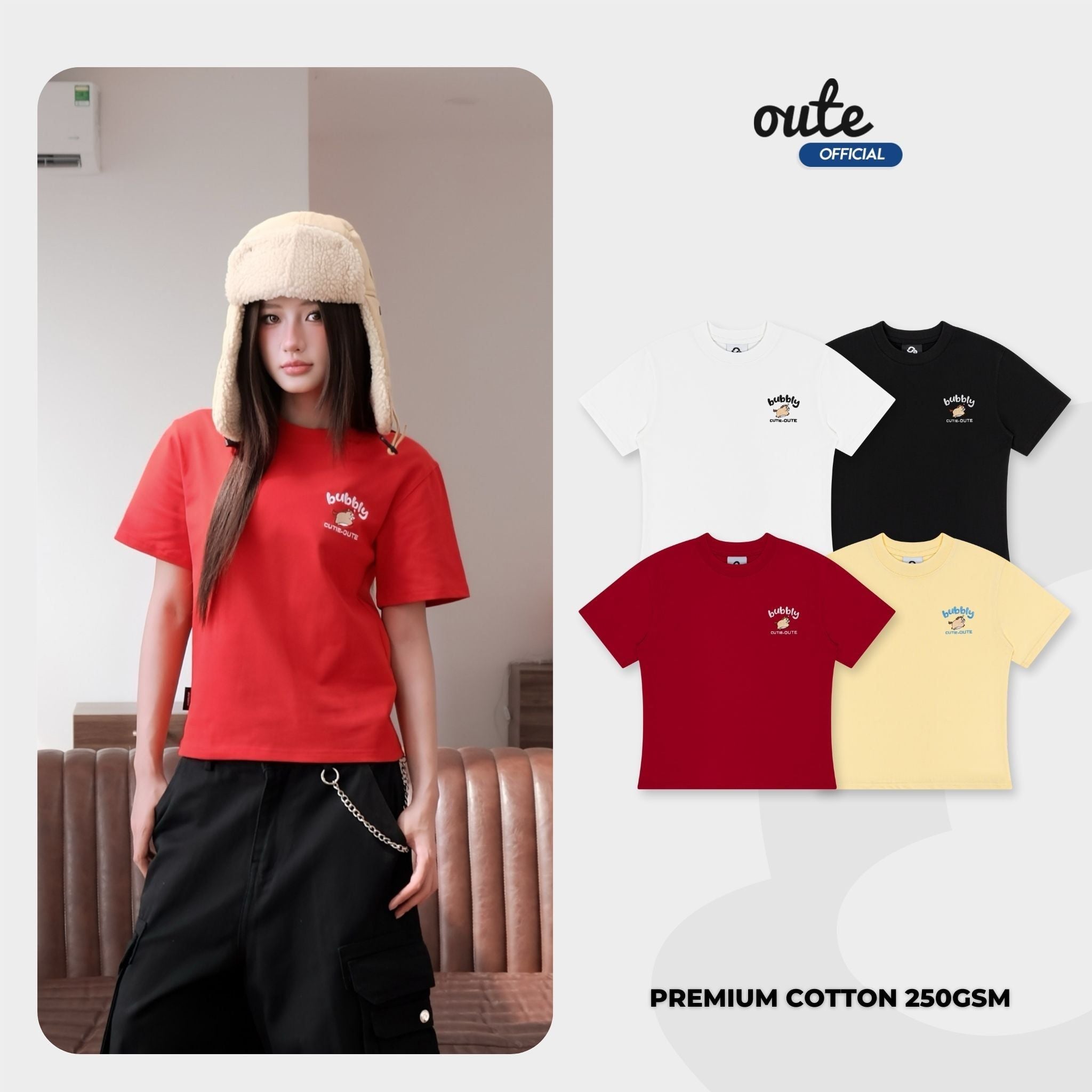  [COLLECTION TẾT] Áo Thun Babytee Outerity Bubbly Cotton 100% Nam Nữ Unisex / DREAM HORSE COLLECTION 2026 