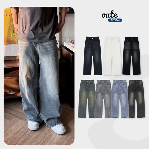  Outerity Jean Wash Ver.2 Cạp Cao Form Unisex 