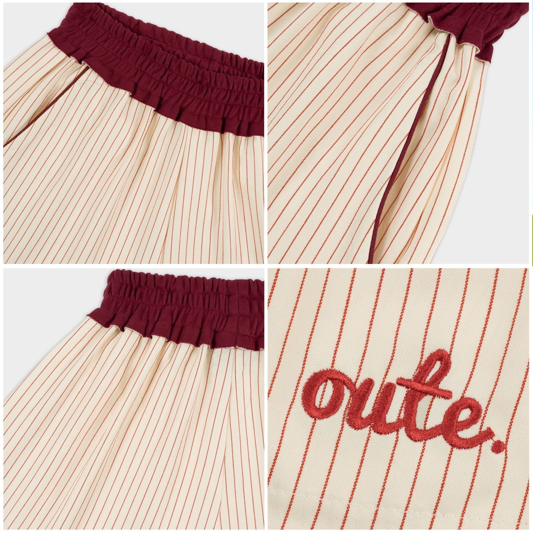  Quần Short Kẻ Sọc Nữ Kate Phối Lưng Outerity Peachy 