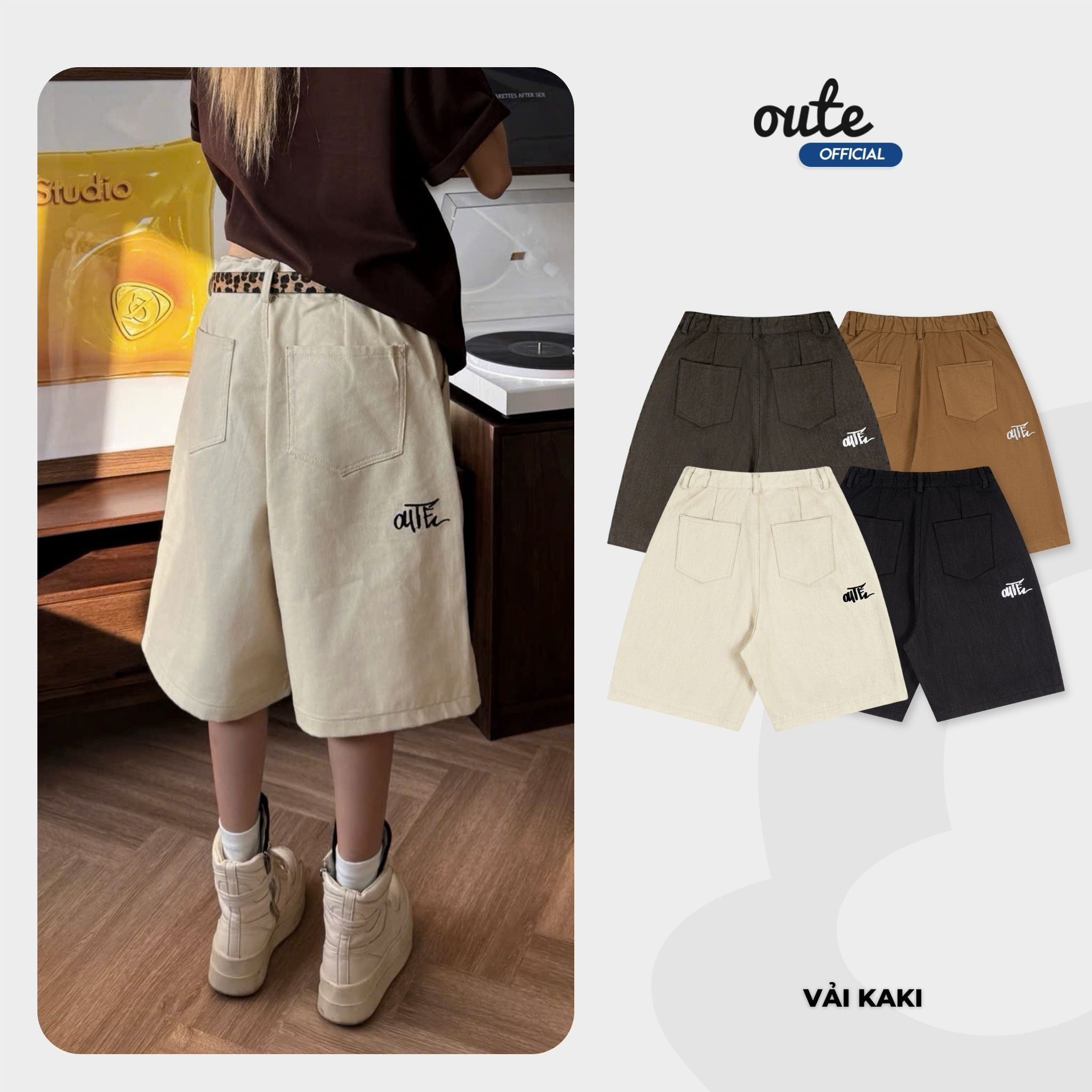  Quần Short Kaki Lửng Outerity Iconic 