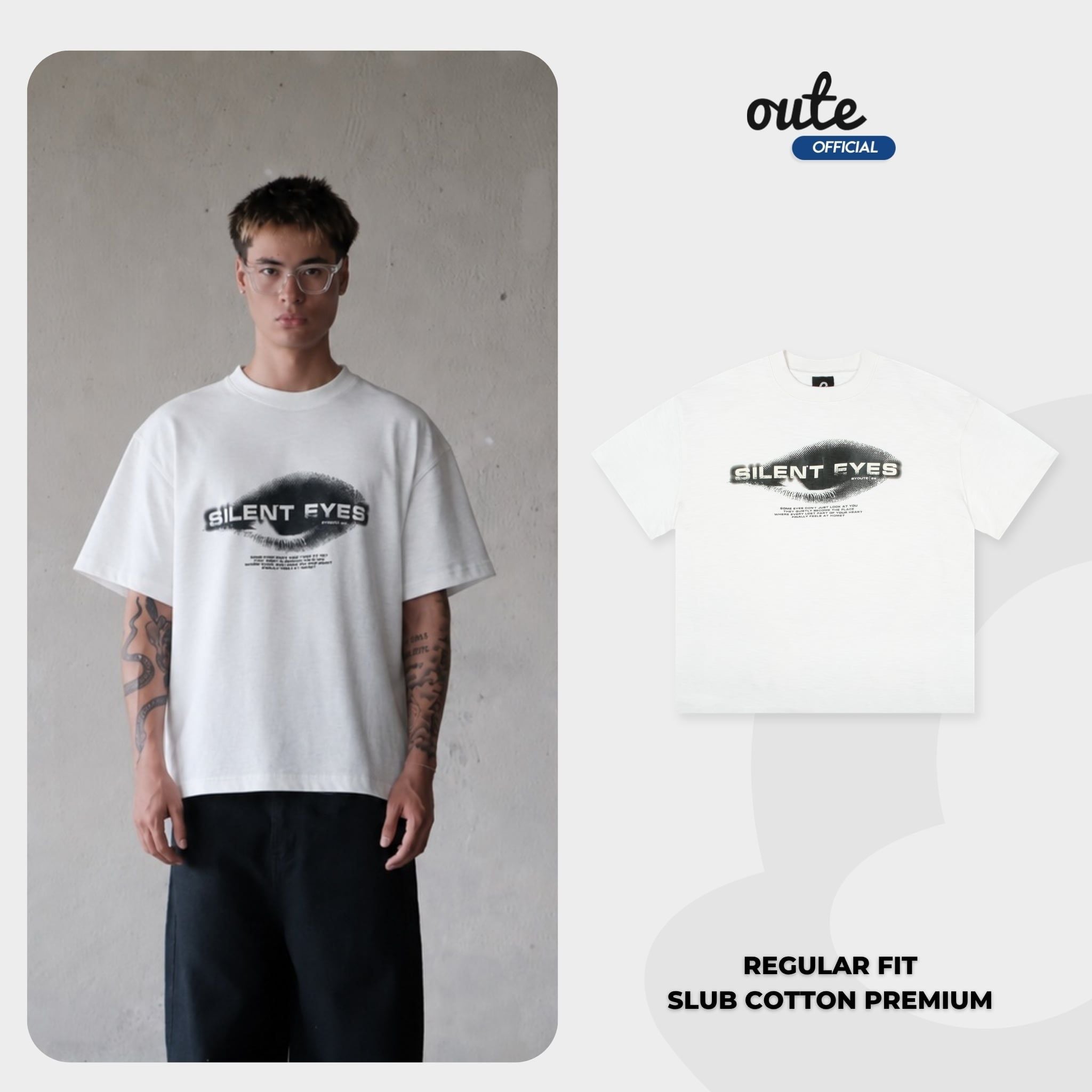  Áo Thun Form Regular Fit Outerity Silent Chất Vải Slub Cotton 230gsm Unisex Nam Nữ Localbrand 
