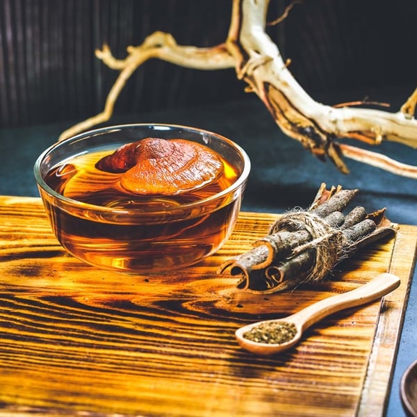 Nấm linh chi đỏ Đà Lạt, 225g, bịch, mẫu nhãn kẹp, L