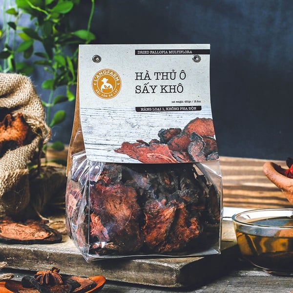 Hà thủ ô sấy khô, 450g, bịch, mẫu nhãn kẹp, L