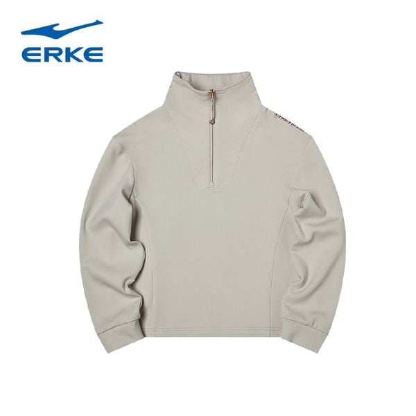  Áo nỉ nữ chui đầu có khoá kéo ERKE 12225302316 