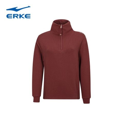  Áo nỉ nữ chui đầu có khoá kéo ERKE 12225302316 