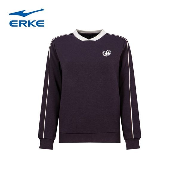  Áo nỉ nữ dài tay cổ polo ERKE 12225302173 