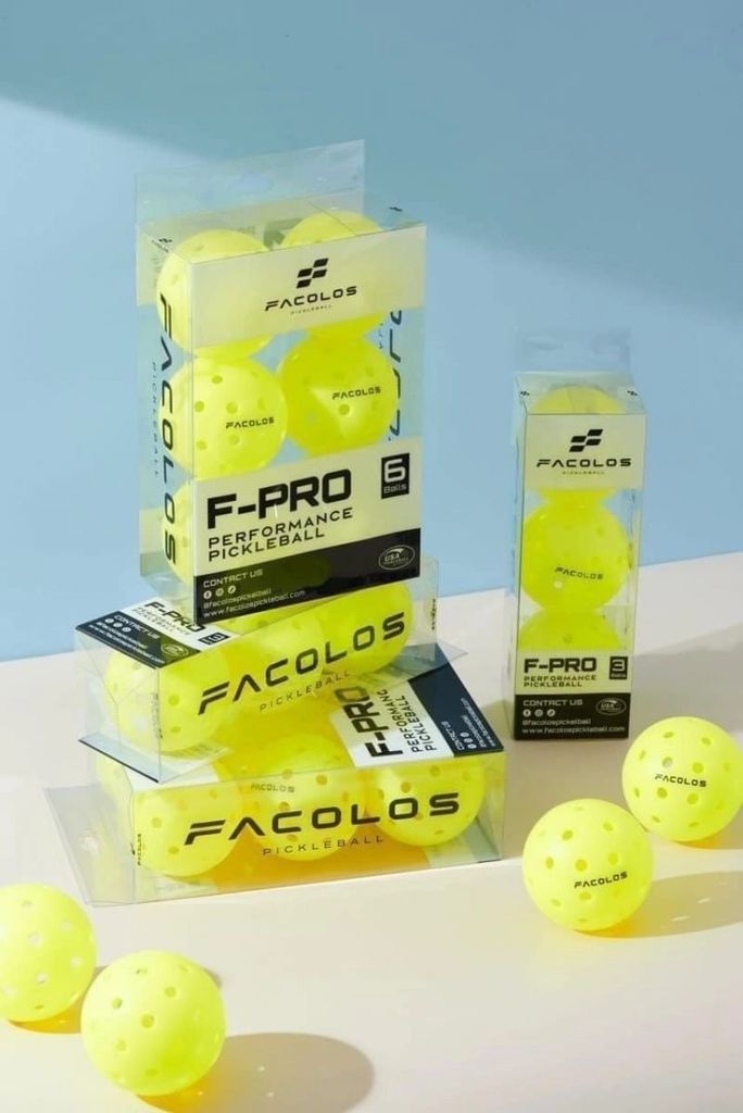 Hộp 3 bóng Pickleball Facolos F-Pro Performance Gen2, 40 lỗ