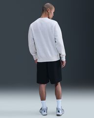 Áo nỉ cổ tròn Nike xám trắng - FN3887-051