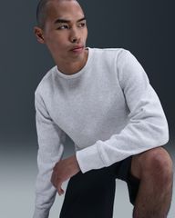Áo nỉ cổ tròn Nike xám trắng - FN3887-051