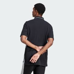 Áo polo Essentials 3 Sọc vải piqué - Đen - JE6380