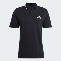 Áo polo Essentials 3 Sọc vải piqué - Đen - JE6380