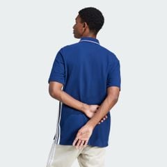 Áo polo Essentials 3 Sọc vải piqué - Xanh - JE6382