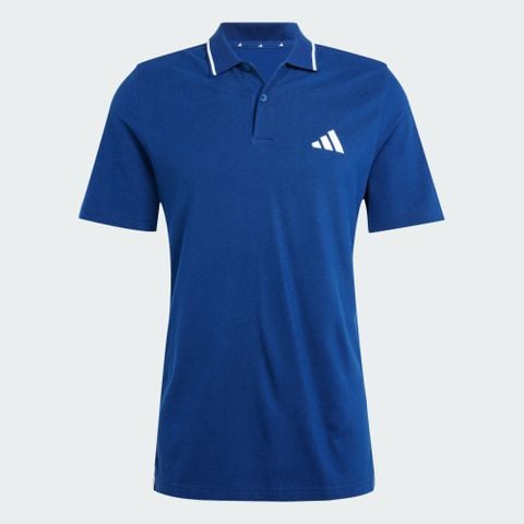 Áo polo Essentials 3 Sọc vải piqué - Xanh - JE6382