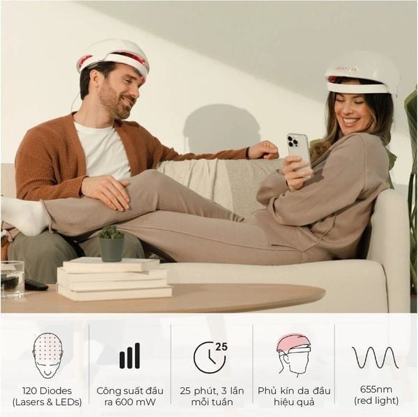 Máy trị rụng tóc iRESTORE Essential - giải pháp kích thích mọc tóc bằng ánh sáng đỏ tại nhà