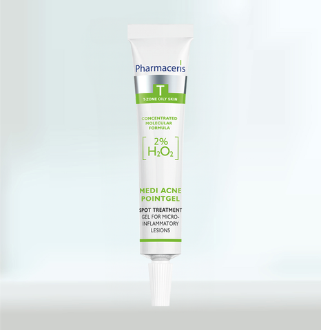Gel chấm mụn giảm viêm sưng Pharmaceris 2% H2O2 Medi acne point gel 10ml