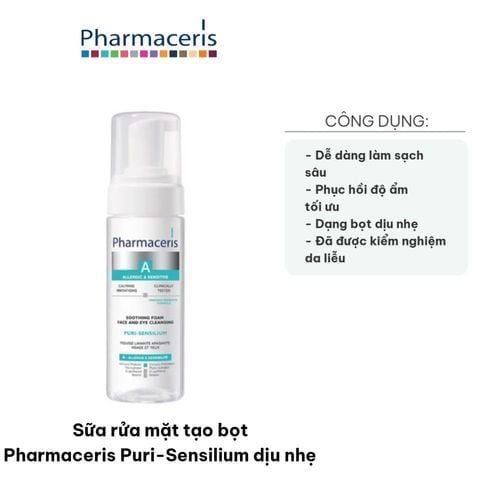 Sữa rửa mặt tạo bọt Puri-Sensilium 150ml - PHARMACERIS