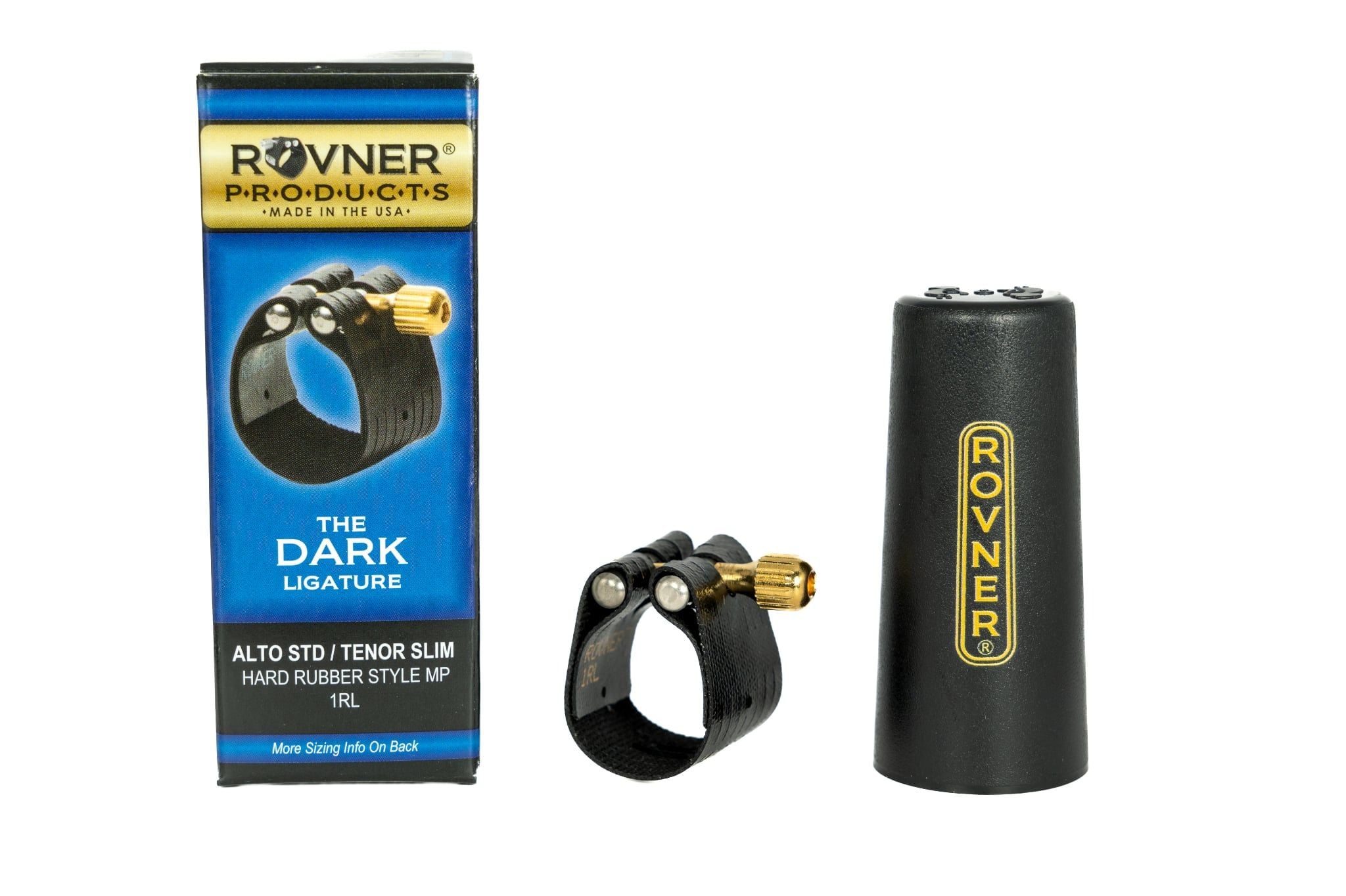  Ligature Rovner Dark 1RL cho kèn Alto Standard/Tenor Slim bec nhựa (Hard Rubber) 