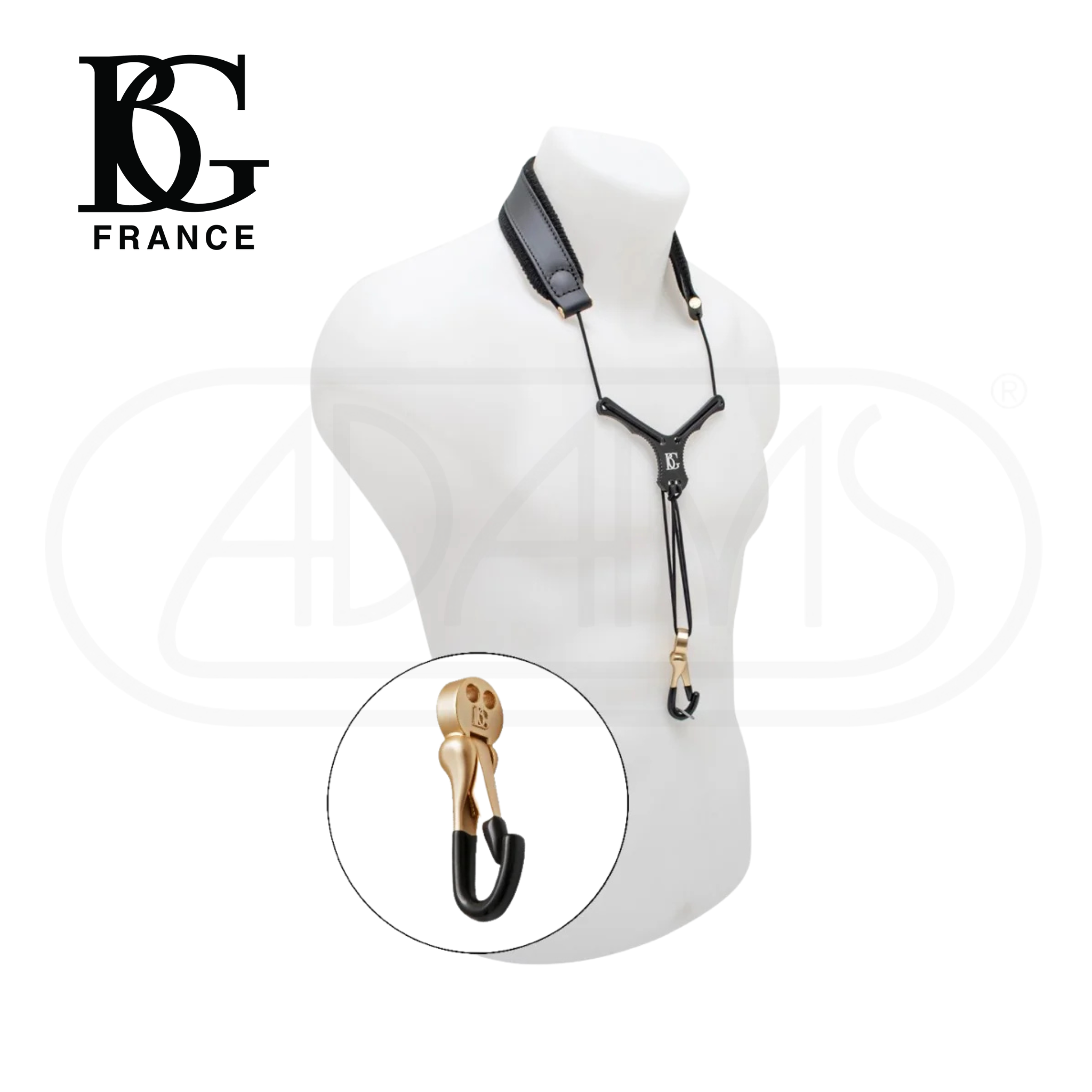  Dây đeo kèn Saxophone Zen Leather Strap cỡ lớn BG S20YBMSH 