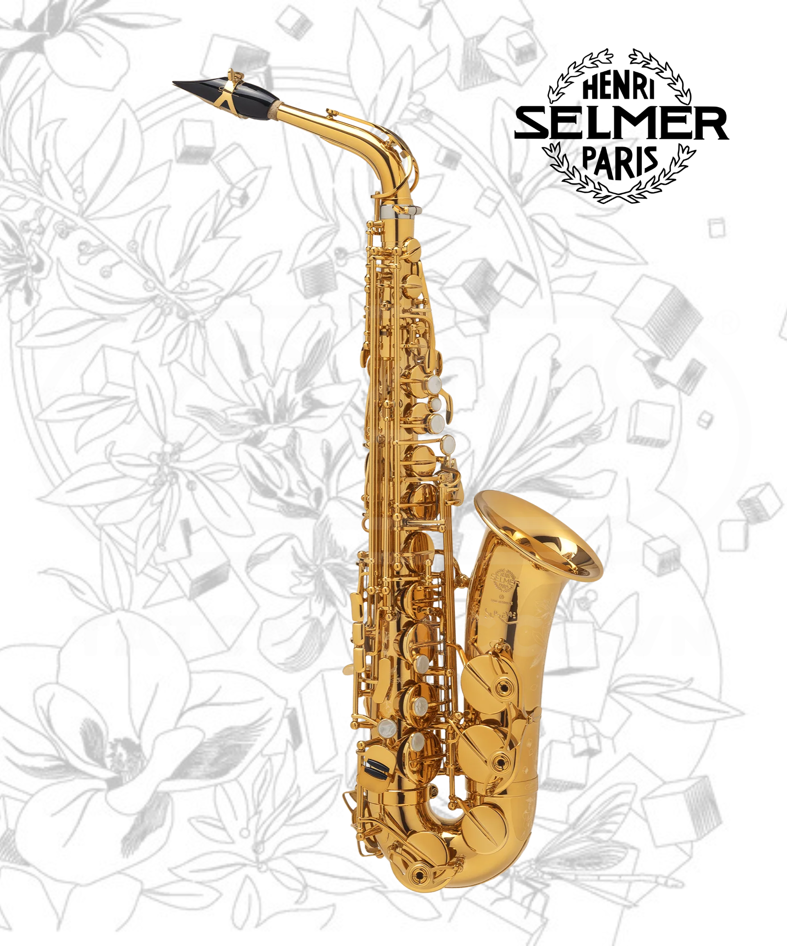  Kèn Saxophone Alto Henri SELMER Paris Supreme Mạ Vàng (Gold plated) 