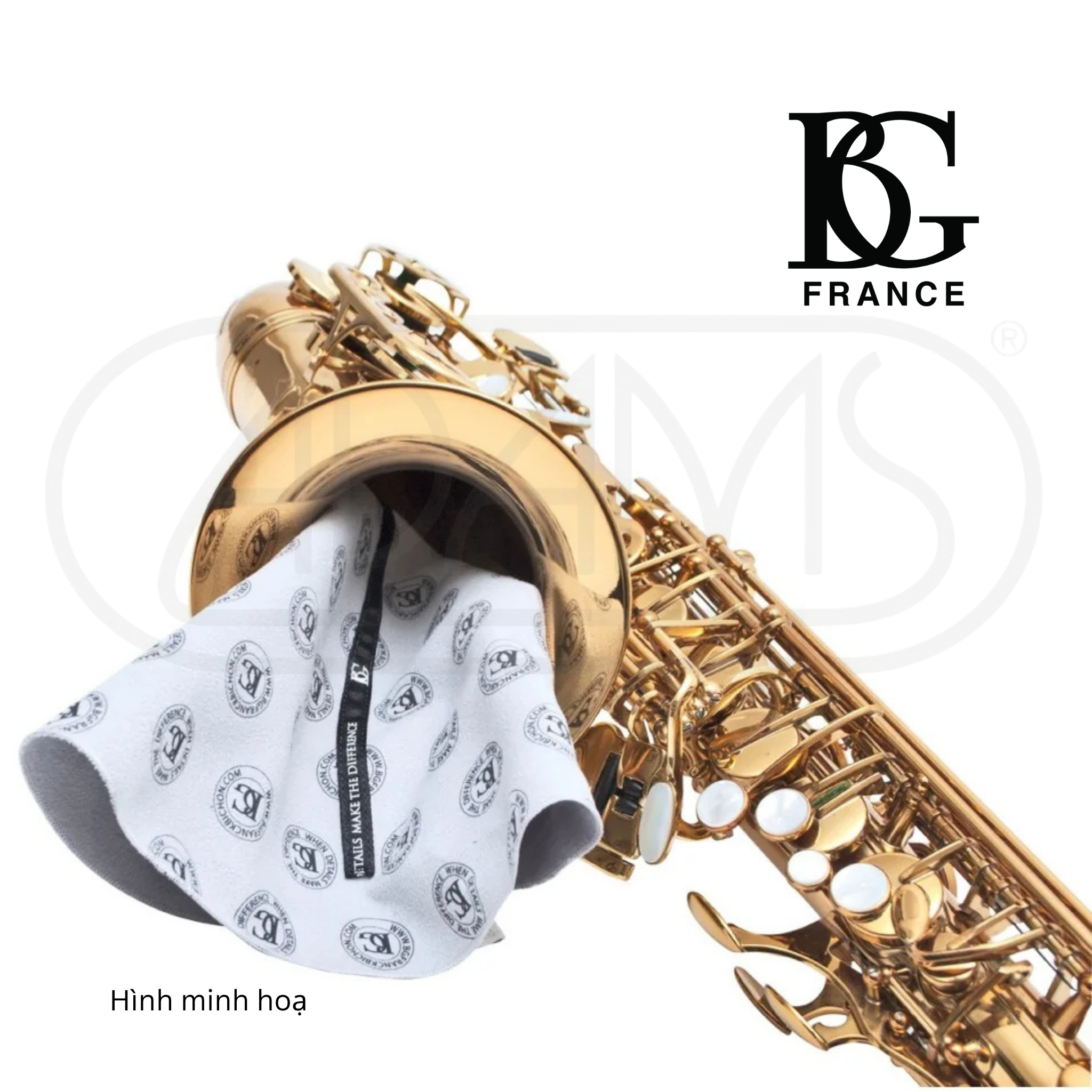  Khăn luồng lau kèn Saxophone Alto Microfiber BG France A30 - Alto sax Swab 