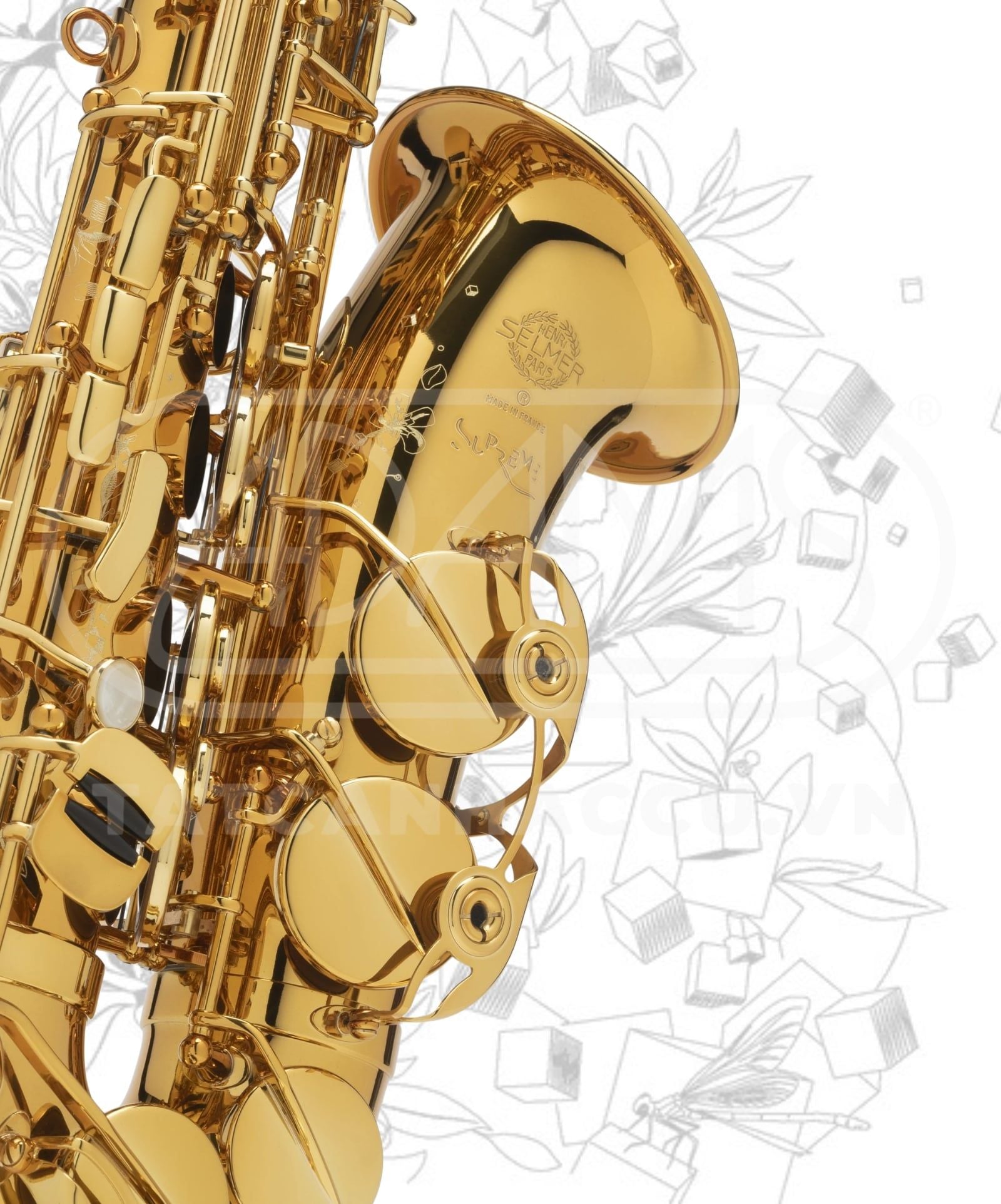  Kèn Saxophone Alto Henri SELMER Paris Supreme Mạ Vàng (Gold plated) 